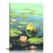 Nawypu Wall Art Cute Pond Lotus Frog Chick Gifts Birthday Gifts Decorations Cute Pic Canvas Poster Printing Decor for Living Room Kids Bedroom