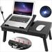Adjustable Foldable Computer Desk Laptop Table Portable USB Cooling Fan Bed Tray