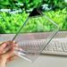 myvepuop Notebook Water Bottle Clear Book Portable Paper Pad Water Bottle Flat Drinks Kettle Black One Size