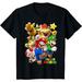Super Mario Group Shot With Bowser 3D Poster T-Shirt Leisure classic creativity