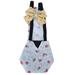 Pet Chicken Duck Diapers Waterproof Breathable Goose Clothes Diaper with Bow for PoultryM Blue Flower