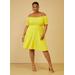 Plus Size Off The Shoulder A Line Dress