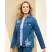 Draper's & Damon's Women's Soft Stretch Denim Embellished Jacket - Denim - S