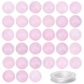 100Pcs Natural Crystal Beads Stone Gemstone Round Loose Energy Healing Beads with Free Crystal Stretch Cord for Jewelry Making (Rose Quartz 8MM) Rose Quartz