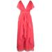 Chiffon Ruffled Maxi Dress - Red - Liu Jo Dresses