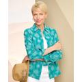 Draper's & Damon's Women's Embroidered Desert Daisy Jacket - Blue - S