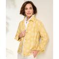 Draper's & Damon's Women's Embroidered Desert Daisy Jacket - Tan - PL - Petite