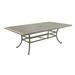 86 Inch Zoe Large Outdoor Dining Table Lattice Top Antique Gray