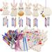 Easter Bunny Wind Chimes Patio Decor Bed Room Bedroom Windchimes Outdoors DIY Crafts Child