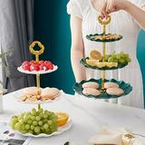 GHYJPAJK Cup Cake Stand Holder - 3 Tier Cup Cake Dessert Tower Plastic Cup Cake Stands Cup Cake Stand 3 Tier Cup Cake Holder Plastic Tiered Serving Tray&Metal Rod for Birthday Party Baby Shower and