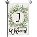 YCHII Beauty Monogram Letter D Fall Garden Flag Small Vertical Double sided Personalized Letter Garden Flag Fall Courtyard House Welcome Flag Beautiful Flowers Elegant Black Last Name Initial