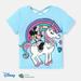 Disney Toddler Girls Graphic Tee Minnie Mouse Character Outfit Cloth Graphic Print Short Sleeve T-Shirt Minnie Blue 9-10T