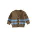 Canis Long Sleeve Striped Print Button Sweater - A Charming Knit Cardigan for Toddlers