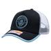 Unisex Black Manchester City Strike One8th Trucker Adjustable Hat