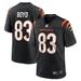 Men's Nike Tyler Boyd Black Cincinnati Bengals Player Game Jersey