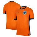 Men's Nike Orange Netherlands National Team 2024 Home Authentic Blank Jersey