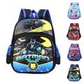 (Batman) Kids Spider-Man Car Race Batman Backpack Large Capacity Students Waterproof Rucksack Kindergarten Travel School Bag