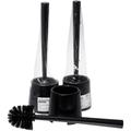 Ikea BOLMEN Black Toilet Brush & Holder - Set of 3