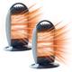 Igenix IG9514 Electric Halogen Heater, 3 Heat Settings, 1200W, Grey, 2 Pack