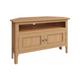 Corner tv Cabinet - Plywood/Pine/MDF - L90 x W40 x H55 cm - Light Oak