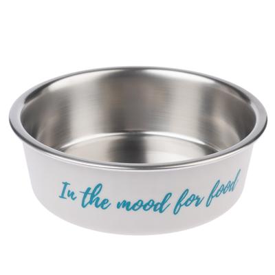 850ml TIAKI "In the Mood for Food" Stainless Steel Bowl for cats and dogs