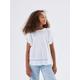 T-Shirt NAME IT "NKFFARIDE SS TOP NOOS" Gr. 116, weiß (bright white) Mädchen Shirts T-Shirts