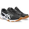 Indoorschuh ASICS "GEL-ROCKET 11", Gr. 38, schwarz (schwarz, pure silber), Textil, Synthetik, mehrfarbig, sportlich, Schuhe