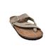 Women's Womens Leather Weaved Strap Toe Strap Footbed Sandal by GaaHuu in Tan (Size 6 M)