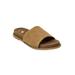 Women's Womens Faux Leather Open Toe Slide Footbed Sandal by GaaHuu in Brown (Size 9 M)