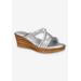 Women's Elvera Wedge by Easy Street in Silver (Size 9 1/2 M)