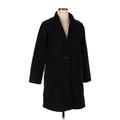 Coat: Knee Length Black Print Jackets & Outerwear - Women's Size X-Large