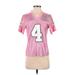 NFL Active T-Shirt: Pink Color Block Activewear - Women's Size Medium