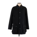 Burberry Coat: Mid-Length Black Print Jackets & Outerwear - Women's Size Small