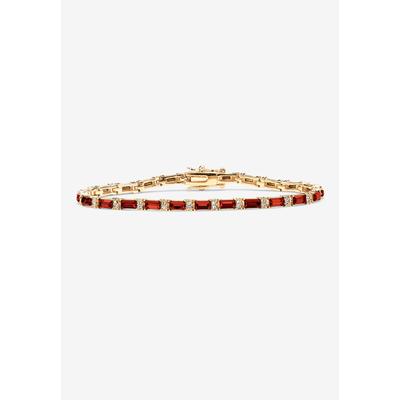 Women's Birthstone Gold-Plated Tennis Bracelet by PalmBeach Jewelry in January