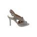 MICHAEL Michael Kors Heels: Silver Shoes - Women's Size 6 - Open Toe