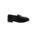 Madewell Flats: Slip On Chunky Heel Work Black Print Shoes - Women's Size 10 1/2 - Round Toe