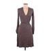 Boden Casual Dress - Wrap: Burgundy Print Dresses - Women's Size 6