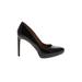 Calvin Klein Heels: Slip On Stilleto Minimalist Black Print Shoes - Women's Size 8 1/2 - Almond Toe