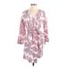 Plum Pretty Sugar Casual Dress - Wrap: Pink Paisley Dresses - Women's Size Medium