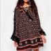Free People Dresses | Free People Nomad Child Boho Dress | Size Xs | Color: Black/Red | Size: Xs
