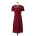 Draper James Cocktail Dress - A-Line: Red Solid Dresses - Women's Size 2