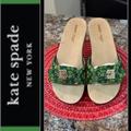 Kate Spade Shoes | Kate Spade New York Spade Dr. Scholl's X Flower Sandals | Color: Green | Size: 9