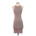 Old Navy Casual Dress - Bodycon High Neck Sleeveless: Gray Dresses - Women's Size X-Small