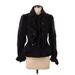BCBGMAXAZRIA Jacket: Short Black Plaid Jackets & Outerwear - Women's Size Small