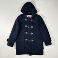Burberry Jackets & Coats | Burberry London Duffle Coat Women’s 6 Navy Herringbone Wool Toggle Jacket | Color: Black | Size: 6