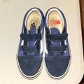 Vans Shoes | Boys Velcro Vans Sneakers Size 2 | Color: Blue/White | Size: 2b