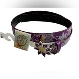 Disney Accessories | Disney Tinker Bell Girl’s Medium/Large Purple Belt With Flower Buckle New | Color: Purple | Size: M/L