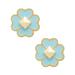 Kate Spade Jewelry | Kate Spade Perfect Pool Blue Spades & Studs Enamel Stud Earrings | Color: Blue/Gold | Size: Os