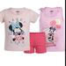 Disney Matching Sets | Disney Junior Minnie Mouse 3 Piece Beach/Summer Matching Set Size 5 | Color: Pink/White | Size: 5g