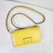 Kate Spade Bags | Kate Spade Yellow Leather Shoulder Bag Compact Small Solid Colorful Spring Girly | Color: Gray/Yellow | Size: Os